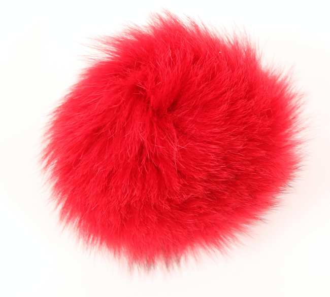 Pompon en fourrure de renard - 9-10cm