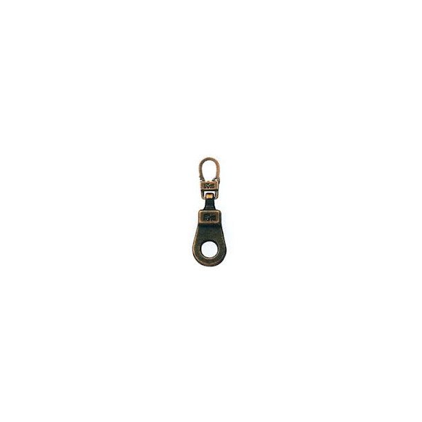 Fashion-Zipper No 1 Antiek messing