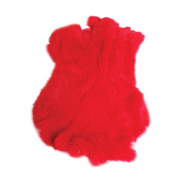 Peau de lapin rouge