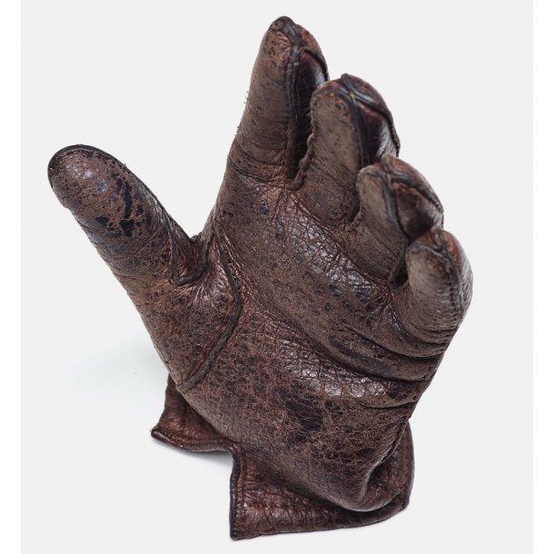 Handske af vildsvineskind med for af perlelam - Herre