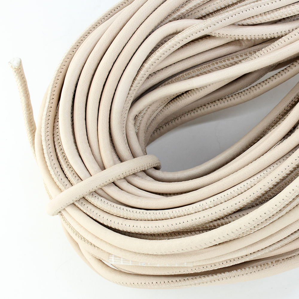 Machine Stitched Nappa Round Leather Cord 5mm