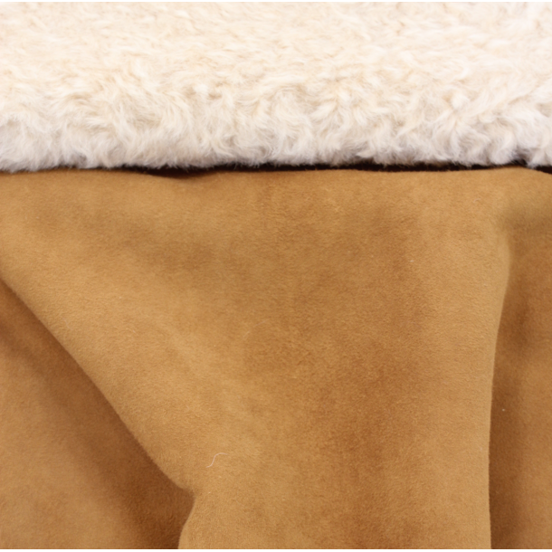 Lambskin doubleface Cognac Suede Light Wool