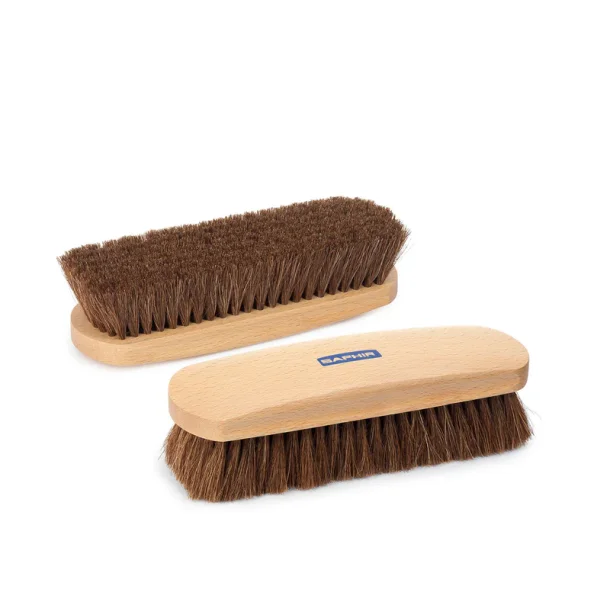 Brosse en crin de cheval naturel 21cm - Saphir