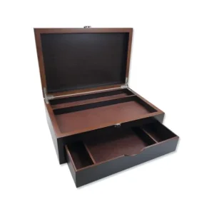 Drawer box with leather Ncessaire - Saphir
