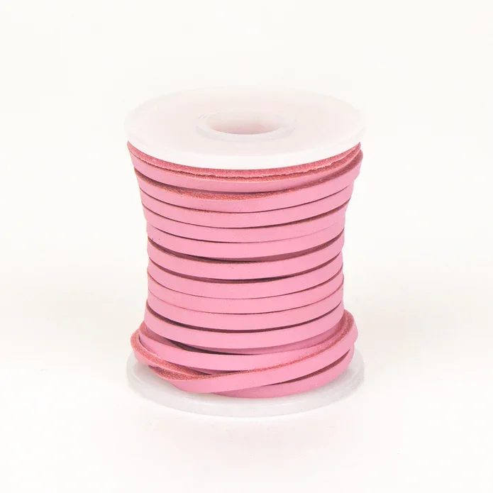 Flat vegetabilsk farget lrsnor - 1,2-1,6 mm tykk -11m
