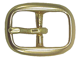 Center bar buckle - cast brass