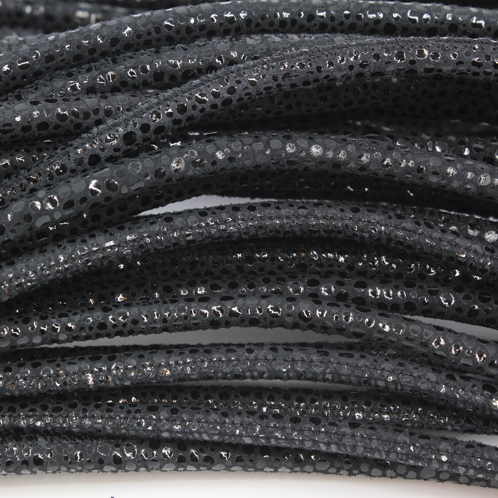 Phython  Round leather cord machine stitched suede cord 5mm
