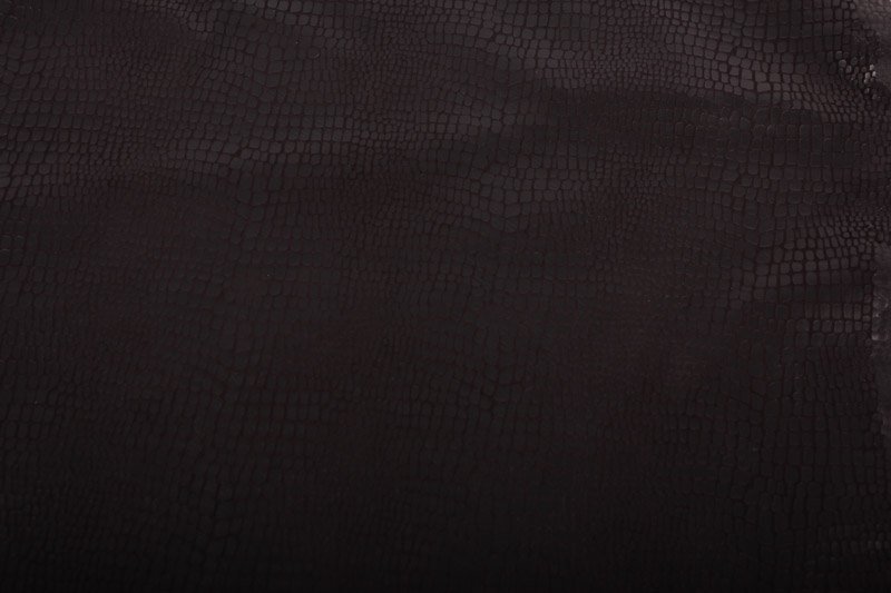 Peau d'agneau stretch en petit croco noir - Approx. 5 Pi.ca.