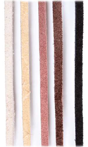 Corde en cuir refendu sude 3,5mm largeur - 2mm d'paisseur
