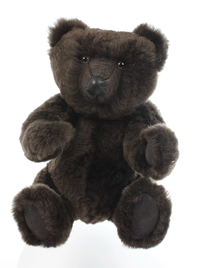 Teddybeer gemaakt van echt bont 32cm hoog
