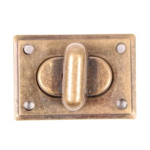 Vridls m/plade 50x35mm inkl. nitter - gl messing