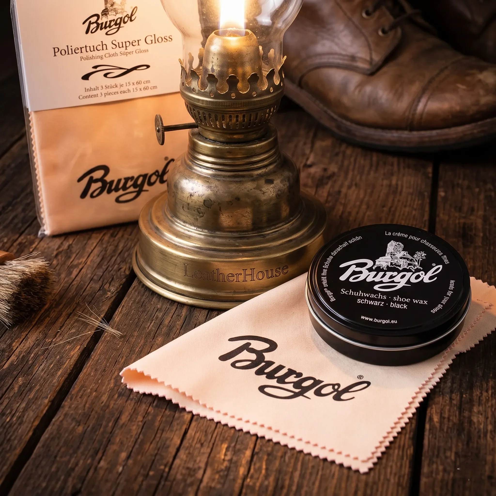 Pudseklud bomuld Super Gloss 3 stk / 60x15cm - Burgol