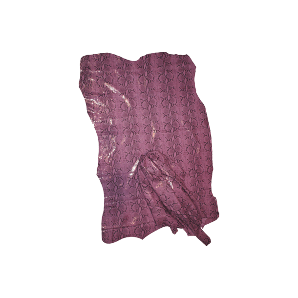 Pig nappa purple snake print approx. 9Sqft