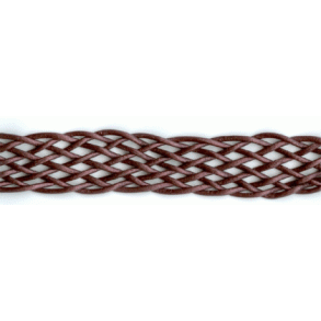 Round geflochtenen Lederband 9ply 2mm metallic brown