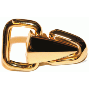 Hankeholder trekant guld 19mm 2stk