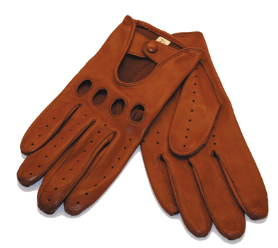 Gants de conduite pour homme en peau d'agneau lisse